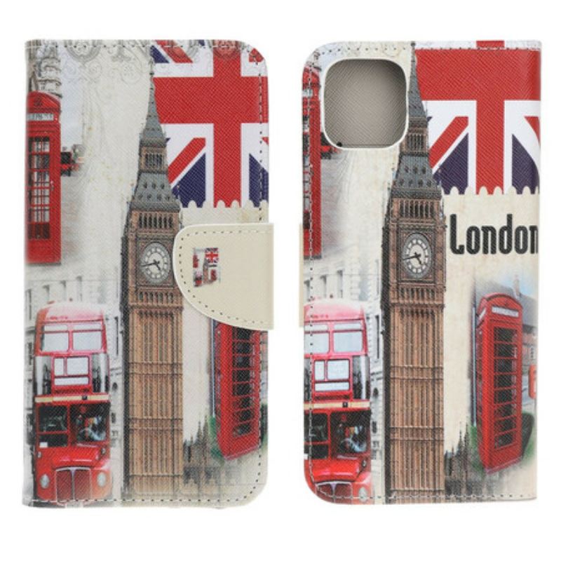 Fliptok / Bőrtok iPhone 13 Mini Londoni Élet