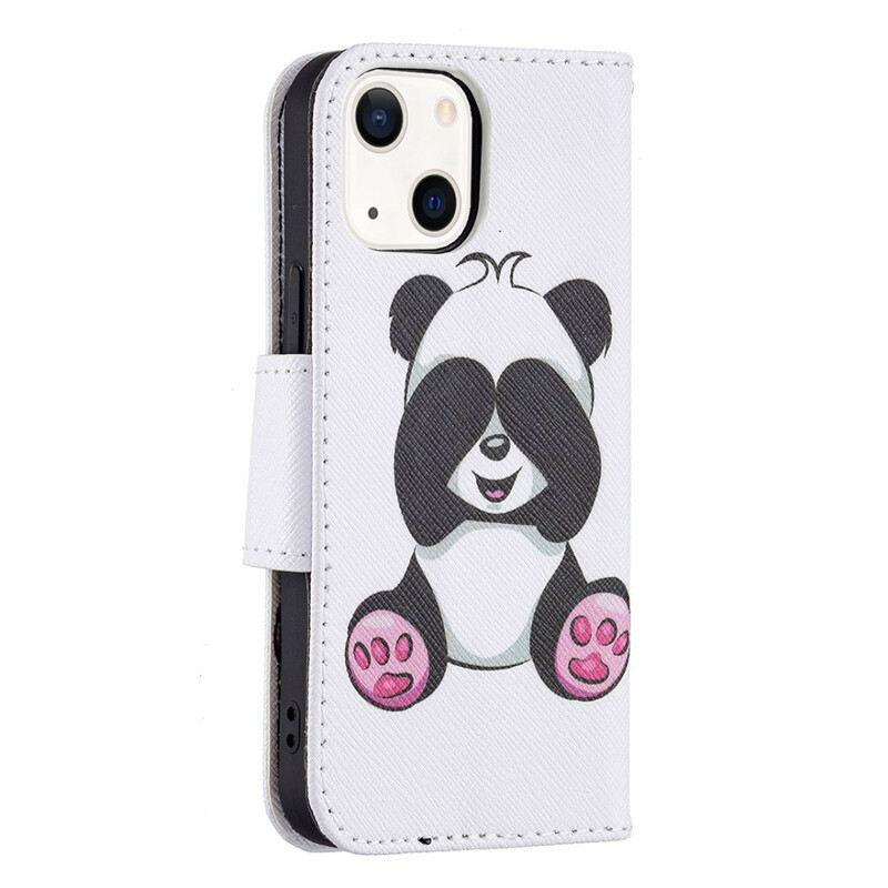 Fliptok / Bőrtok iPhone 13 Mini Panda Fun