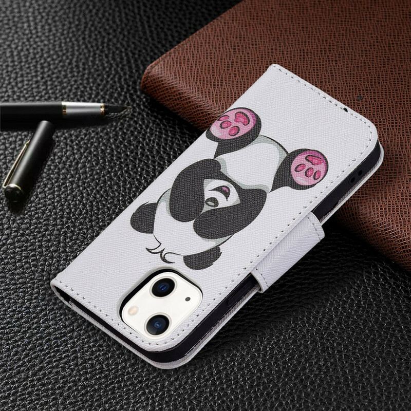 Fliptok / Bőrtok iPhone 13 Mini Panda Fun