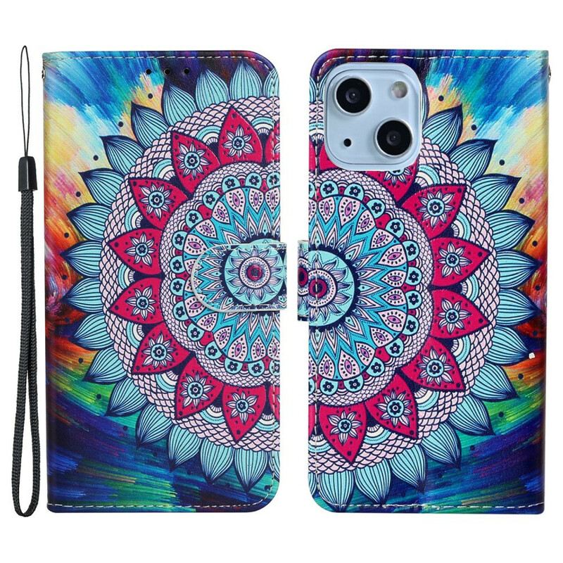 Fliptok / Bőrtok iPhone 13 Mini Ultra Színes Mandala