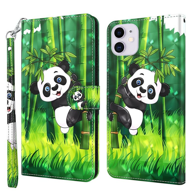 Fliptok iPhone 13 Mini Panda És Bambusz