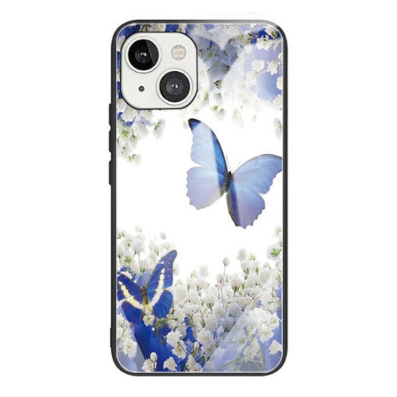 Tok iPhone 13 Mini Butterflies Design Edzett Üveg