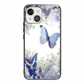 Tok iPhone 13 Mini Butterflies Design Edzett Üveg