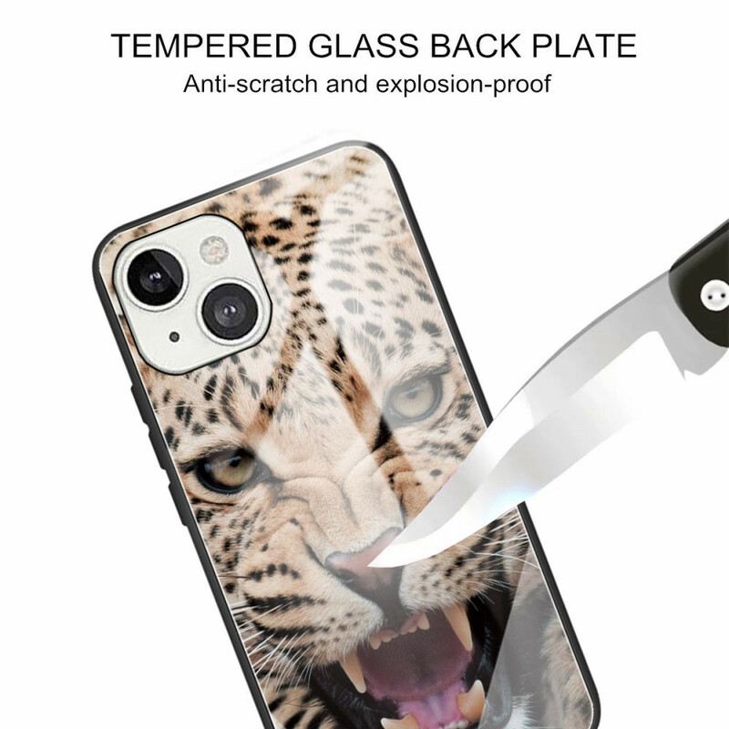 Tok iPhone 13 Mini Leopárd Edzett Üveg