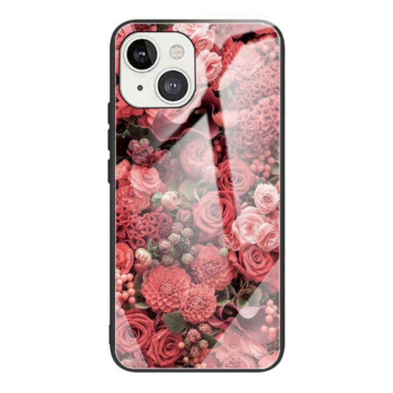 Tok iPhone 13 Mini Rose Flowers Edzett Üveg