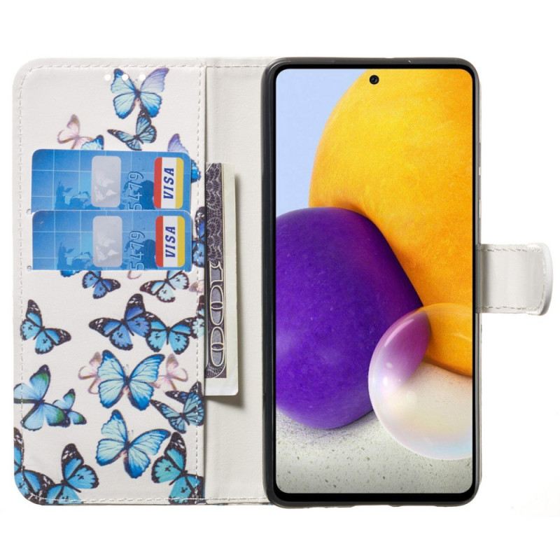 Fliptok / Bőrtok Samsung Galaxy A33 5G A Pillangók Stílusa