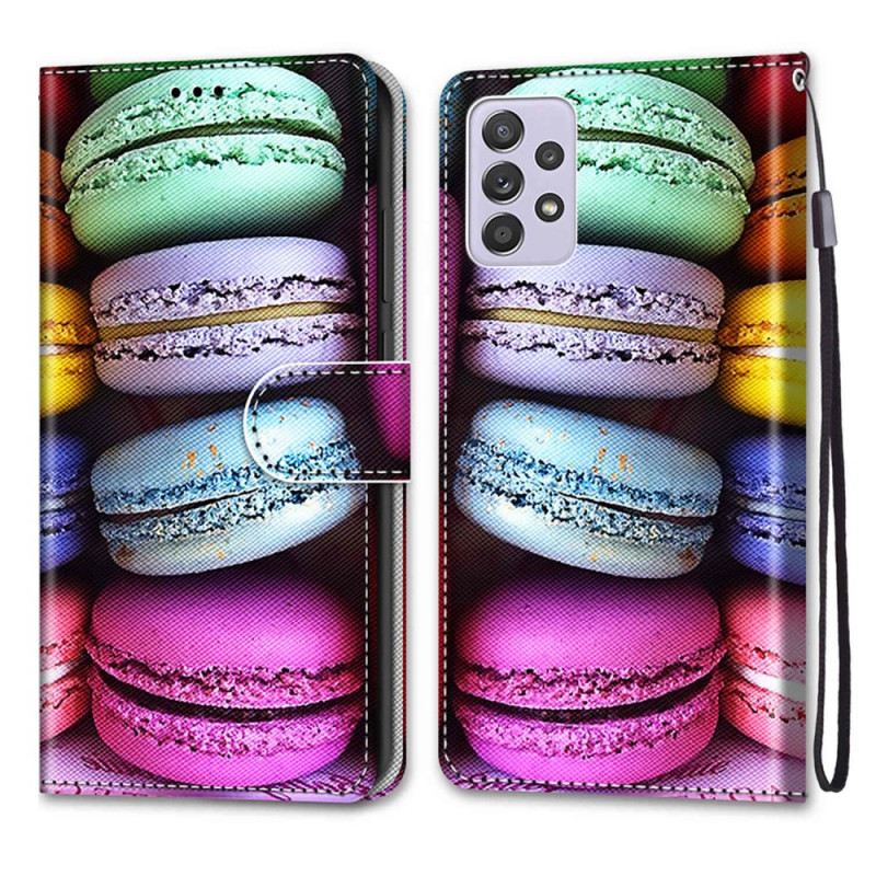 Fliptok / Bőrtok Samsung Galaxy A33 5G Macarons