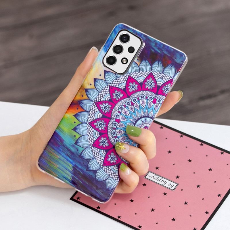 Telefontok Samsung Galaxy A33 5G Fluoreszkáló Színes Mandala