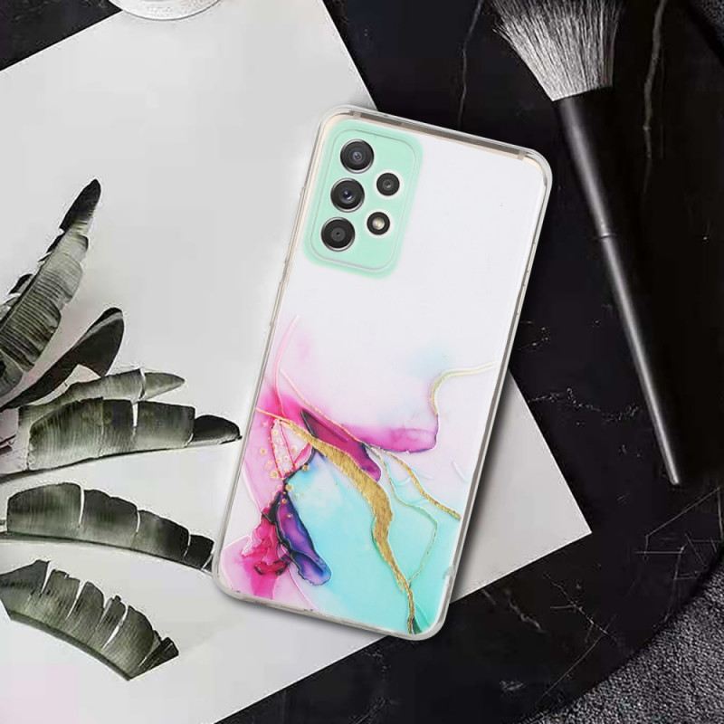 Tok Samsung Galaxy A33 5G Szilikon Márvány Hatás