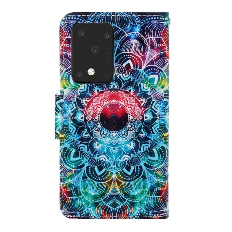 Kinyitható Tokok Samsung Galaxy S20 Ultra szíjjal Feltűnő Strappy Mandala