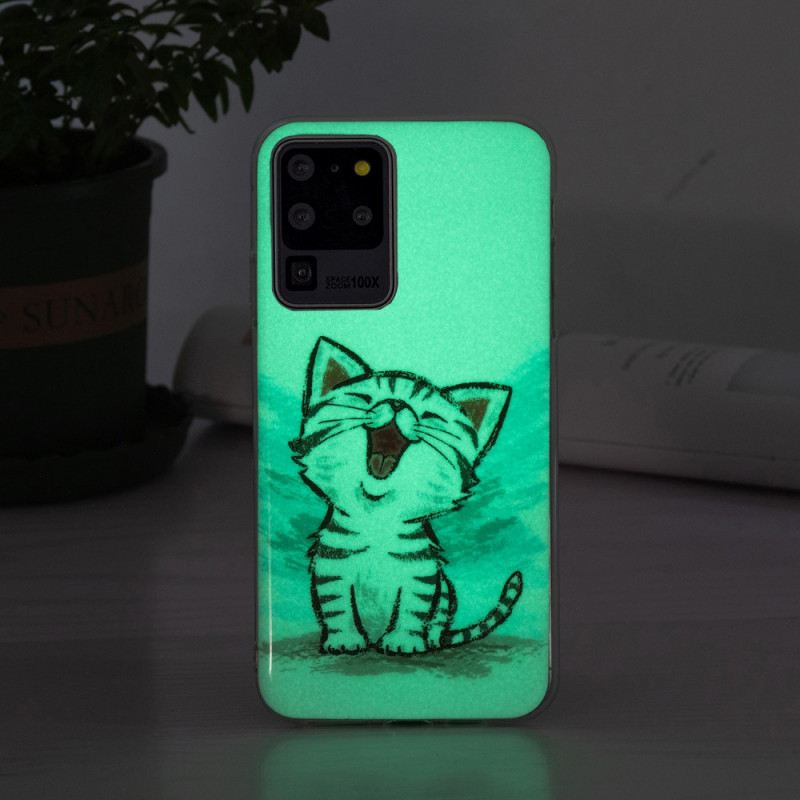 Tok Samsung Galaxy S20 Ultra Fluoreszkáló Macska