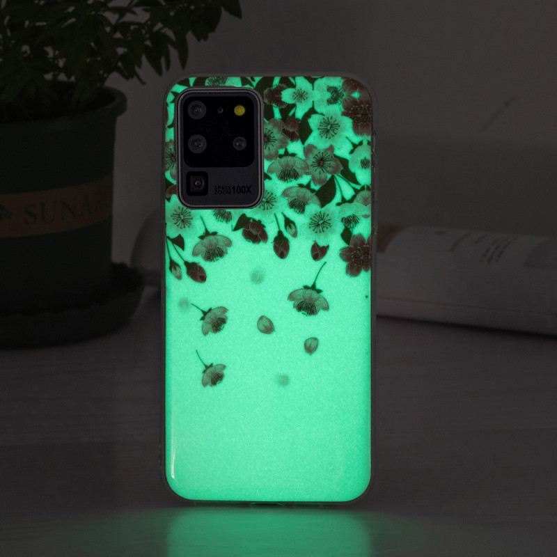 Tok Samsung Galaxy S20 Ultra Fluoreszkáló Virágok