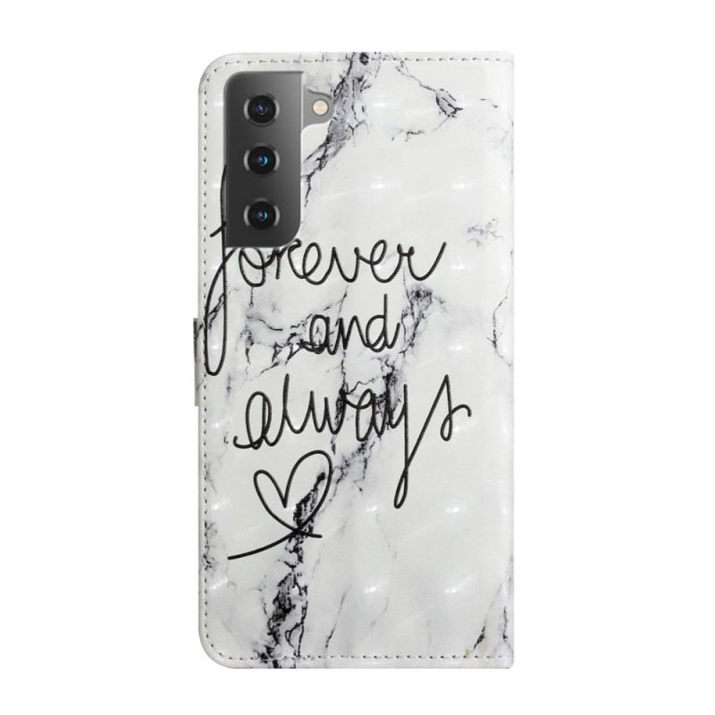 Fliptok / Bőrtok Samsung Galaxy S22 5G Marble Forever & Always