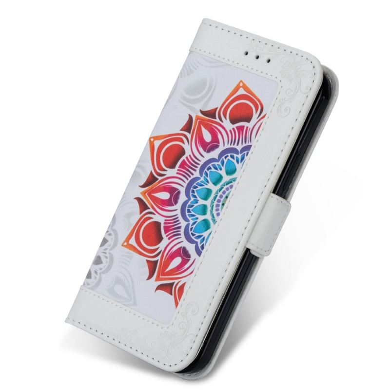 Fliptok / Bőrtok Samsung Galaxy S22 5G szíjjal Pántos Mandala Dekoráció