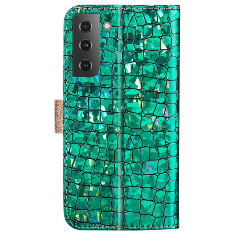 Fliptok Samsung Galaxy S22 5G Krokodil Gyémántok