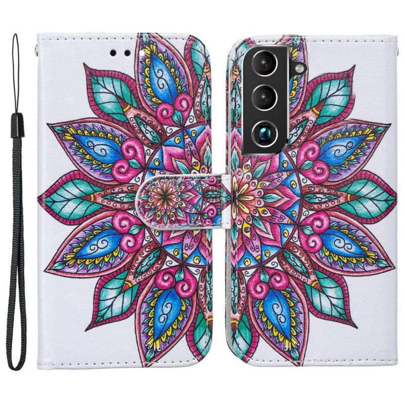 Fliptok Samsung Galaxy S22 5G Rajzolt Mandala