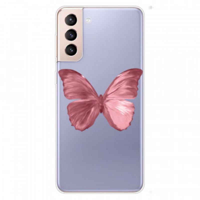 Tok Samsung Galaxy S22 5G Pink Butterfly Tömlő