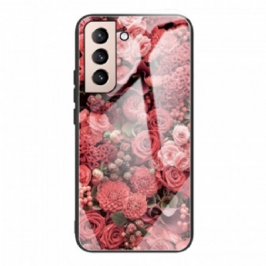 Tok Samsung Galaxy S22 5G Rose Flowers Edzett Üveg