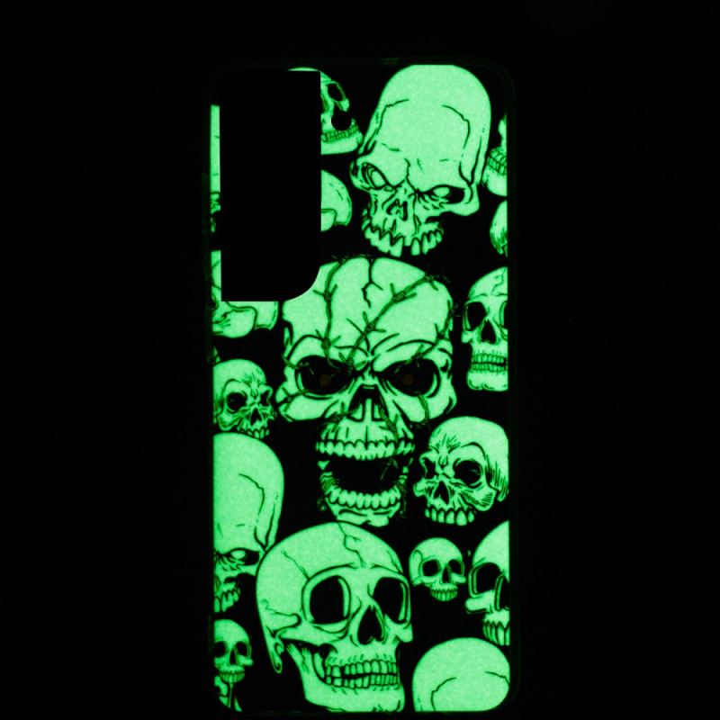 Tok Samsung Galaxy S22 5G Vigyázat Fluoreszkáló Koponyák