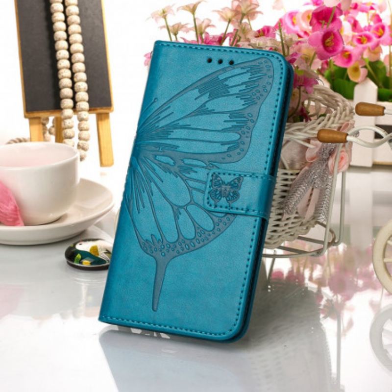 Fliptok / Bőrtok Samsung Galaxy A22 Butterfly Design Zsinórral