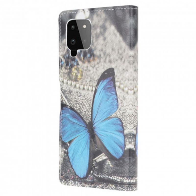 Fliptok / Bőrtok Samsung Galaxy A22 Butterfly Prestige Blue