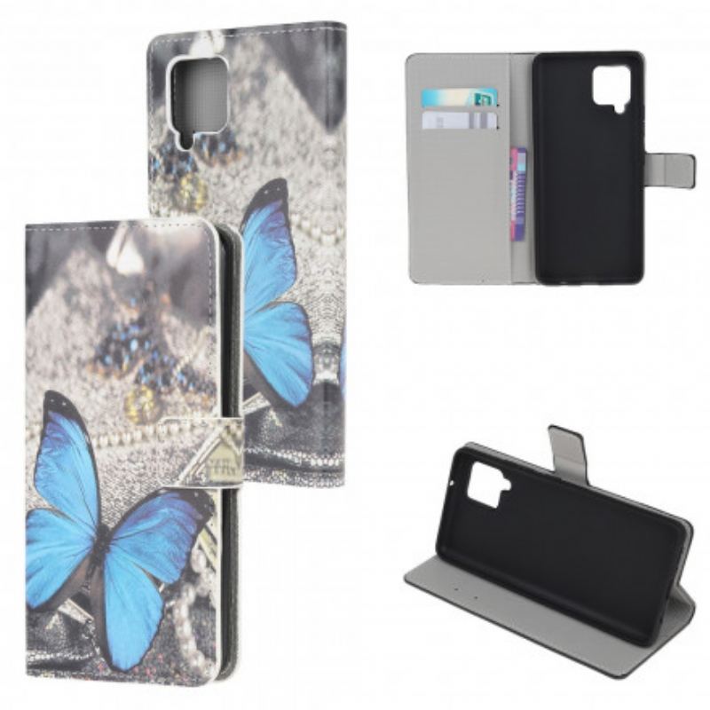 Fliptok / Bőrtok Samsung Galaxy A22 Butterfly Prestige Blue