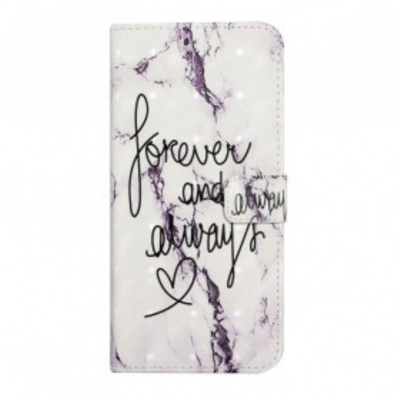 Fliptok / Bőrtok Samsung Galaxy A22 Marble Forever & Always