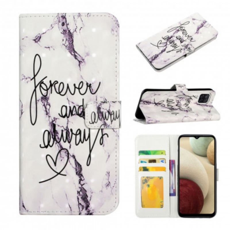 Fliptok / Bőrtok Samsung Galaxy A22 Marble Forever & Always