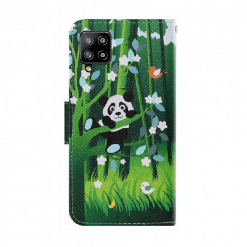 Fliptok / Bőrtok Samsung Galaxy A22 Panda Séta