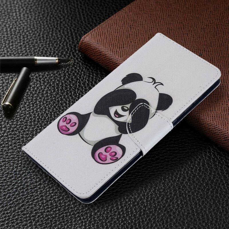 Fliptok / Bőrtok Samsung Galaxy A71 Panda Fun