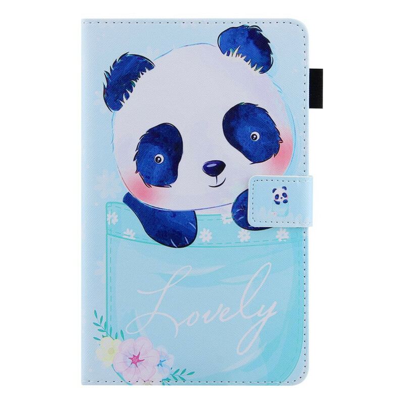 Fliptok / Bőrtok Samsung Galaxy Tab A7 Lite Aranyos Panda