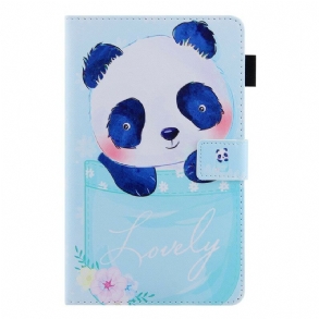 Fliptok / Bőrtok Samsung Galaxy Tab A7 Lite Aranyos Panda