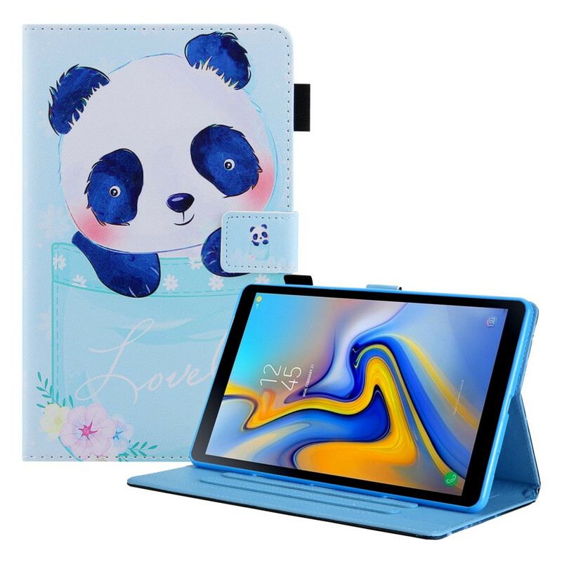 Fliptok / Bőrtok Samsung Galaxy Tab A7 Lite Aranyos Panda