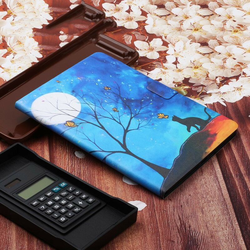 Fliptok / Bőrtok Samsung Galaxy Tab A7 Lite Fa A Holdhoz És A Naphoz