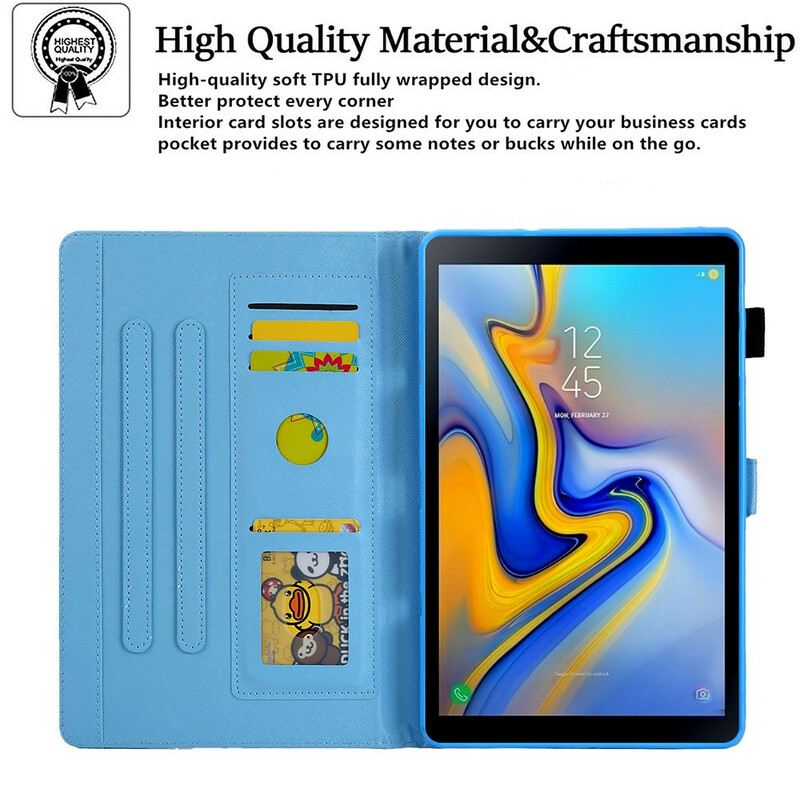 Fliptok / Bőrtok Samsung Galaxy Tab A7 Lite Geometrikus Márvány