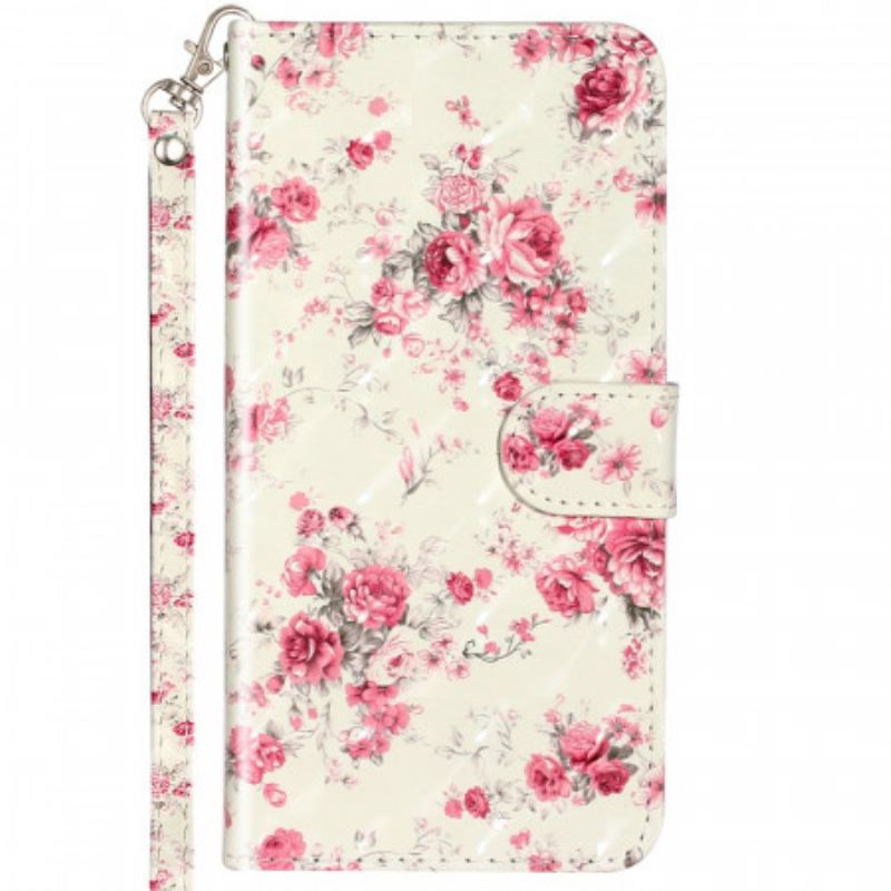 Fliptok Samsung Galaxy A53 5G szíjjal Strap Liberty Flowers