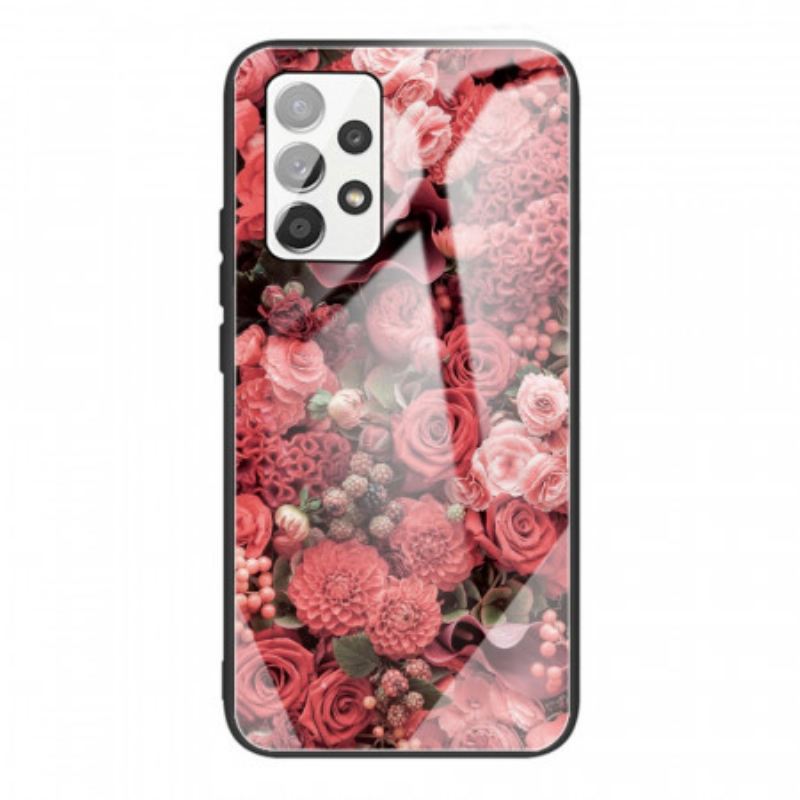 Tok Samsung Galaxy A53 5G Rose Flowers Edzett Üveg