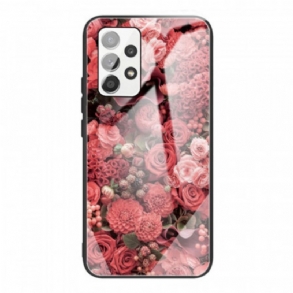 Tok Samsung Galaxy A53 5G Rose Flowers Edzett Üveg