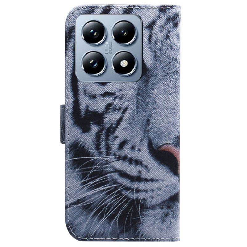 Fliptok Xiaomi 14t Pro Fehér Tigris