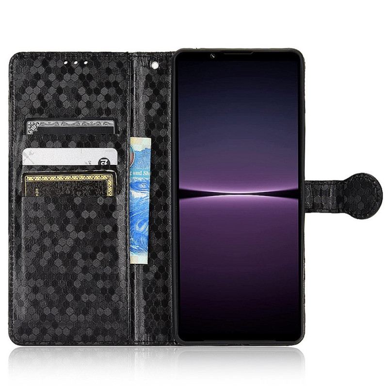 Fliptok / Bőrtok Sony Xperia 1 IV szíjjal 3d Strappy Design