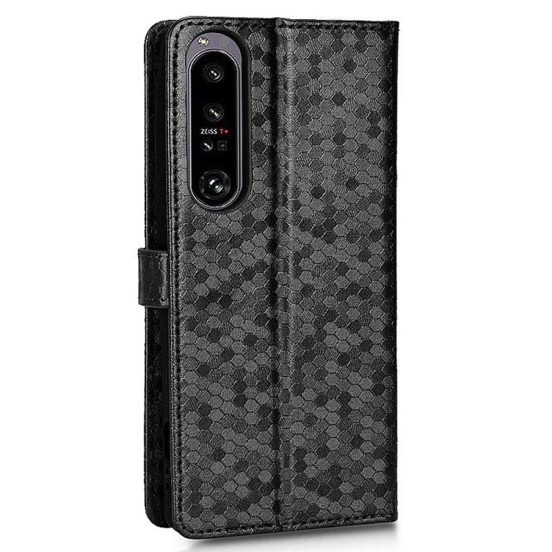 Fliptok / Bőrtok Sony Xperia 1 IV szíjjal 3d Strappy Design