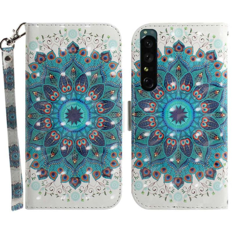 Fliptok / Bőrtok Sony Xperia 1 IV szíjjal Pántos Mandala