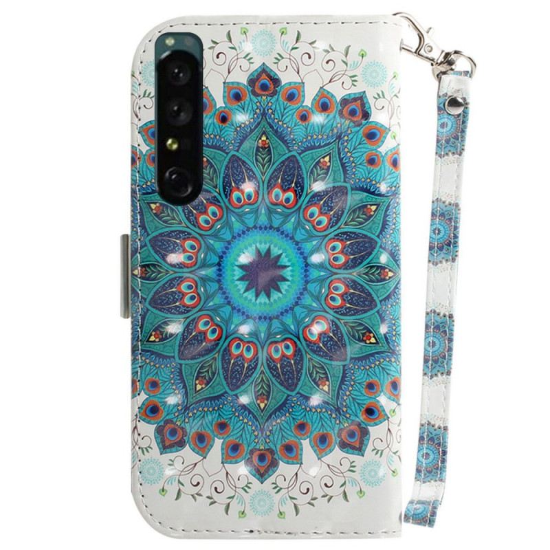 Fliptok / Bőrtok Sony Xperia 1 IV szíjjal Pántos Mandala