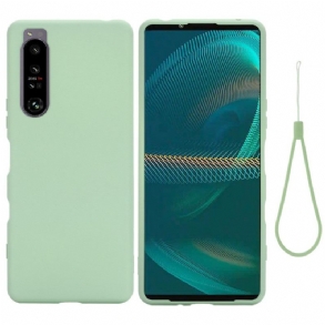 Tok Sony Xperia 1 IV szíjjal Strappy Folyékony Szilikon