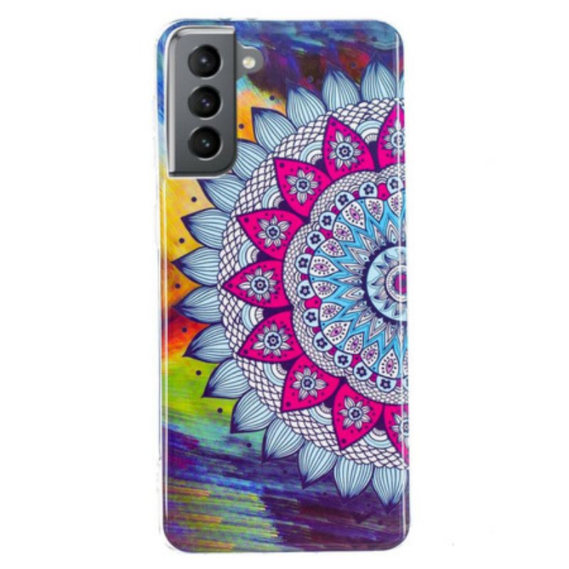 Tok Samsung Galaxy S21 FE Fluoreszkáló Színes Mandala