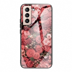 Tok Samsung Galaxy S21 FE Rose Flowers Edzett Üveg