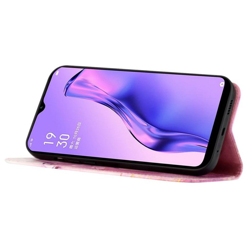 Fliptok Oppo Reno 7 szíjjal Márványcsík