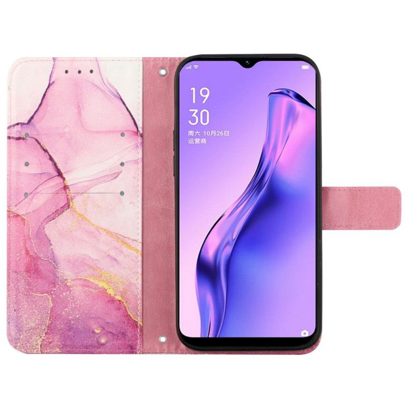 Fliptok Oppo Reno 7 szíjjal Márványcsík