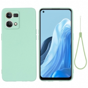 Tok Oppo Reno 7 Folyékony Szilikon Nyakpánttal