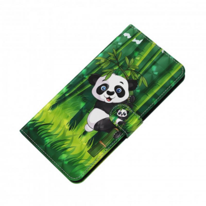 Fliptok / Bőrtok Xiaomi Mi 10T Lite Light Spot Panda És Bambusz